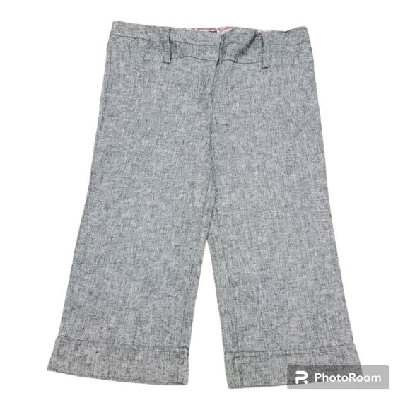 Stoosh Studio Linen Cotton Blend Capri Pants Gray Size 12 - Picture 1 of 8